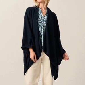 Navy Cashmere Blend Wrap